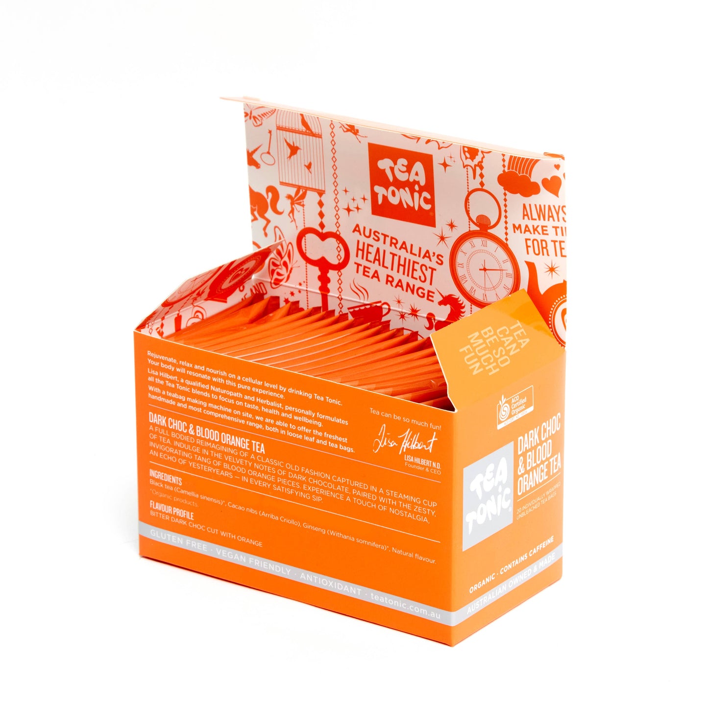 Blood Orange & Dark Chocolate Tea* - 20 Teabags Box - Tea Tonic