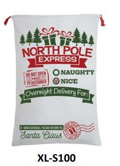 North Pole Express Red Christmas Sack S100 - Personalised