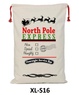 North Pole Express Christmas Sack S16 - Personalised