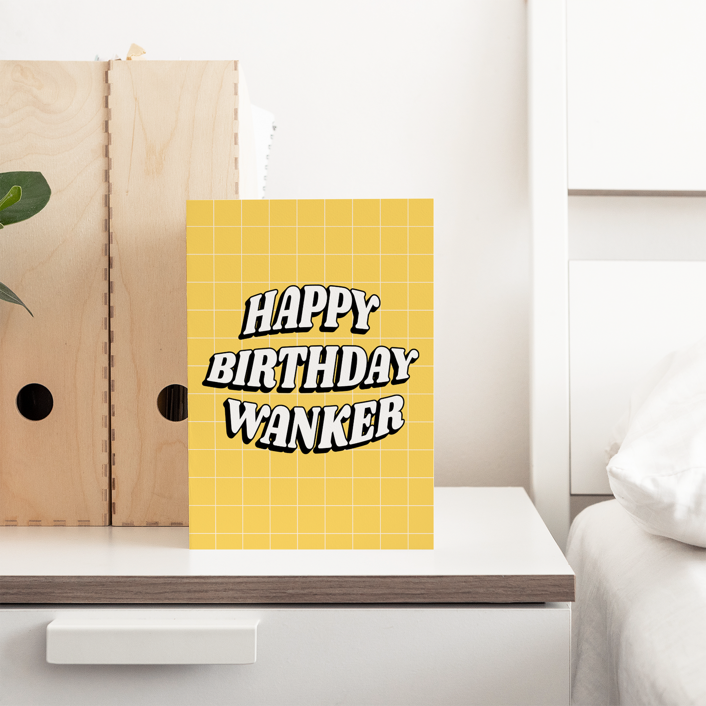 Happy Birthday Wanker Greeting Card