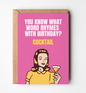 Funny Pink Birthday Card