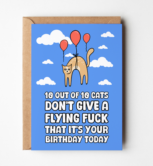 Funny Cat Birthday Card