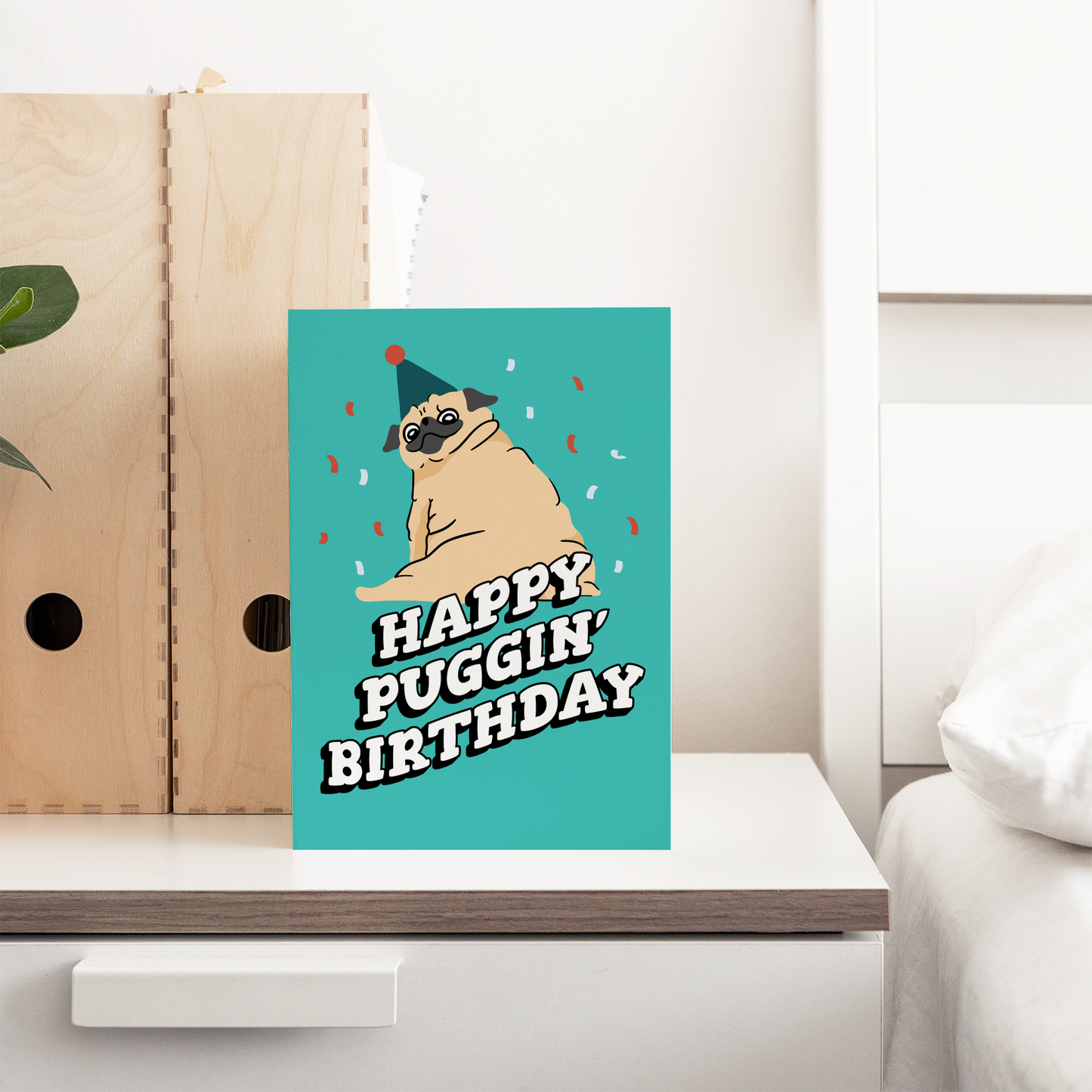 Cute Pug Birthday Card