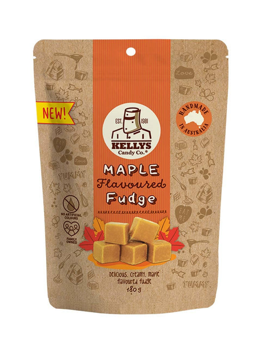 Maple Flavoured Fudge - Pouch 180g