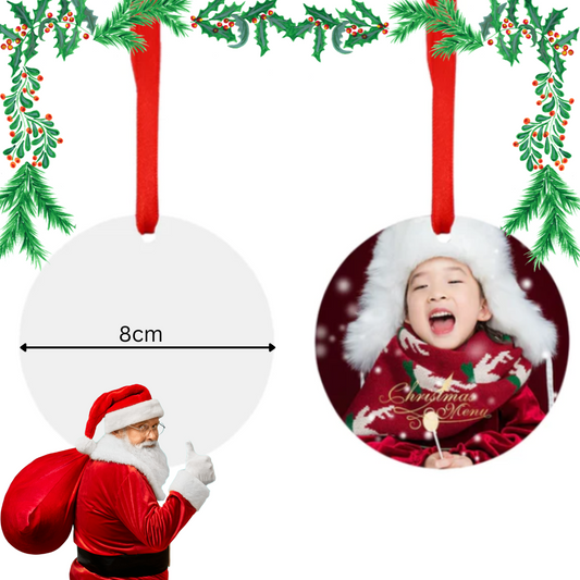 Sublimation Metal Round Tree Ornament