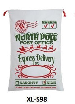 North Pole Express Green Christmas Sack S98 - Personalised