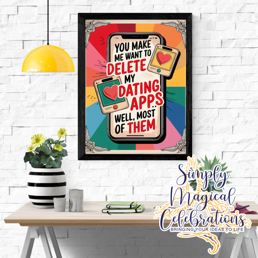 Delete my Apps -A4 Metal Sign