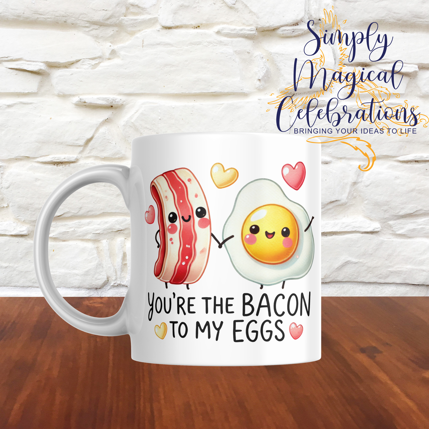 Cheesy Couples Mug - EGGS TO MY BACON