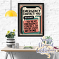 Emergency Contact -A4 Metal Sign