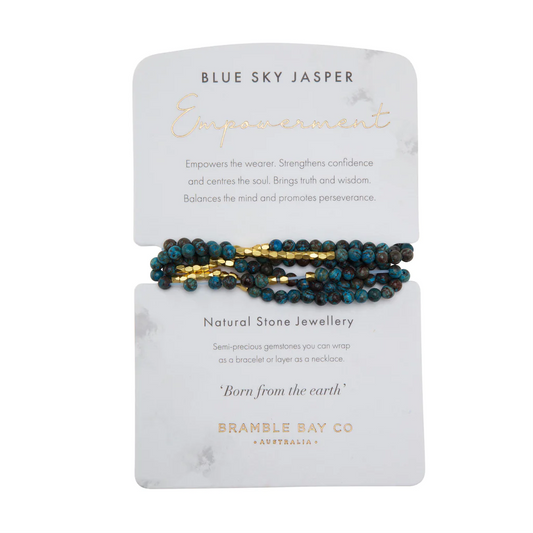 Blue Sky Jasper Wrap Bracelet