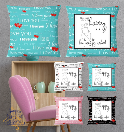 Happy Female Printed Cushion Cover