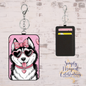 Bubble Gum Husky Leather Card Wallet