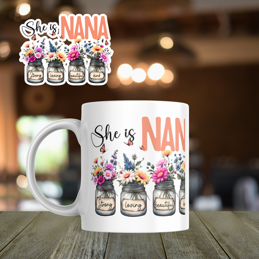 Floral Jar Ceramic Mug - NANA