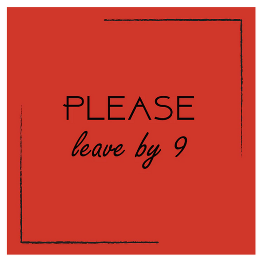 Ceramic Coaster - LEAVE BY 9