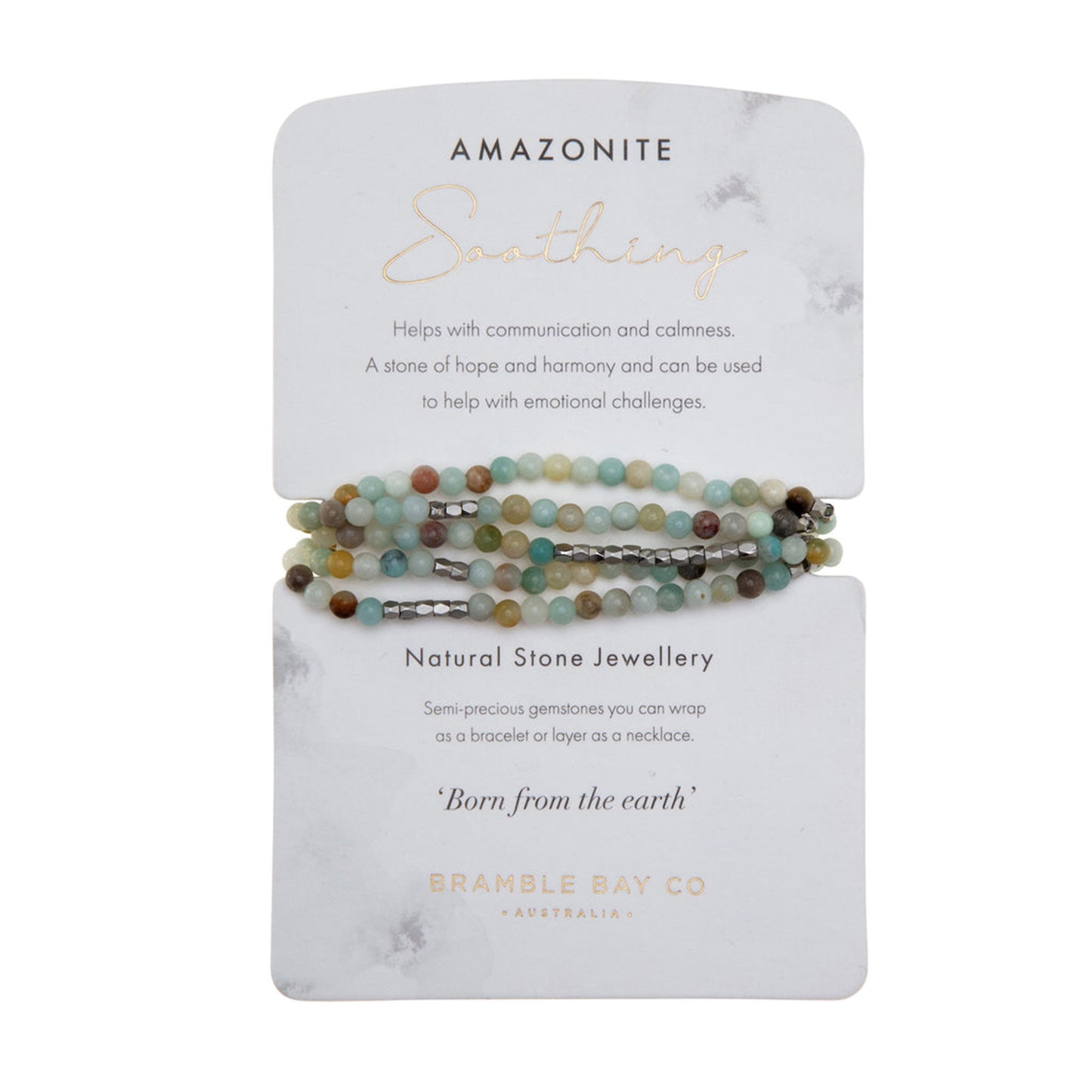 Amazonite Jasper Wrap Bracelet