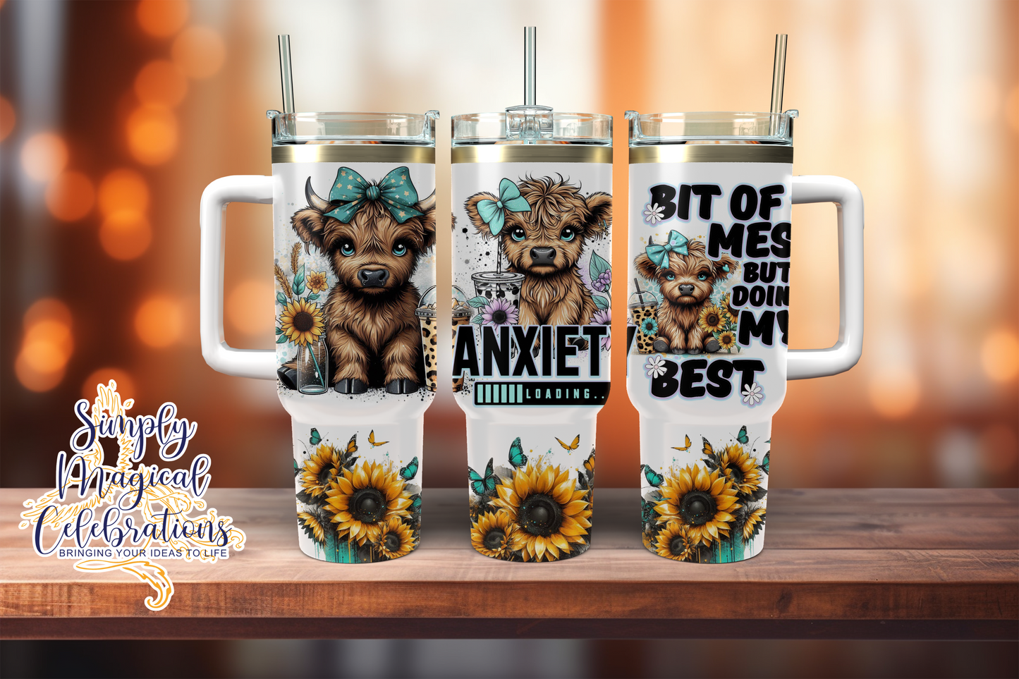 Anxiety Cow 40oz Tumbler