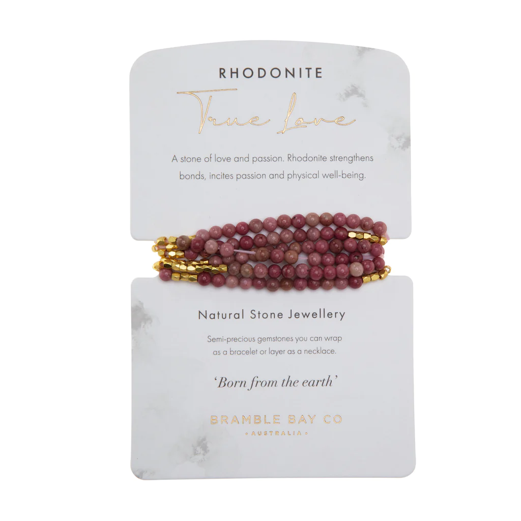 Rhodonite Wrap Bracelet