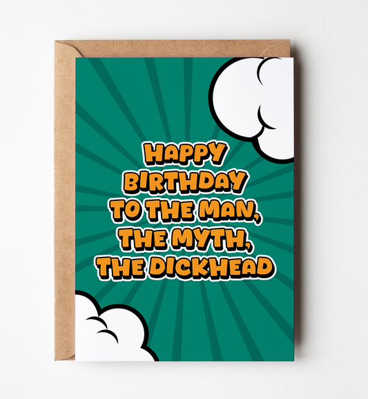 Funny Happy Birthday Card, Rude Greeting Card