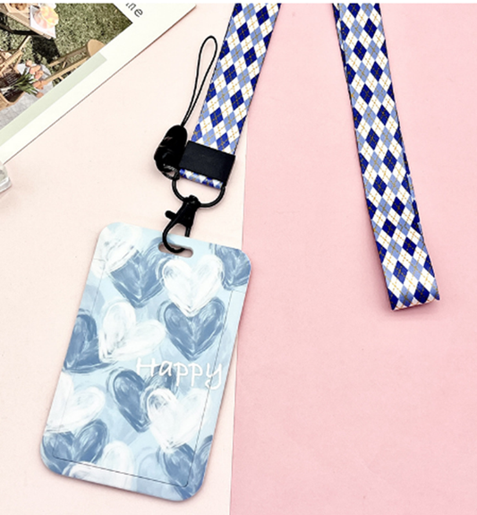 Lanyard with Card Holder -  HAPPY BLUE