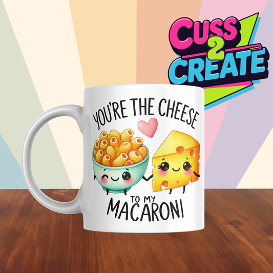 Cheesy Couples Mug - CHEESE TO MY MACARONI