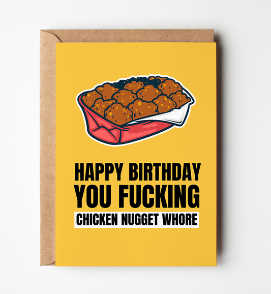 Funny Chicken Nuggets Birthday Card, Inappropriate Card