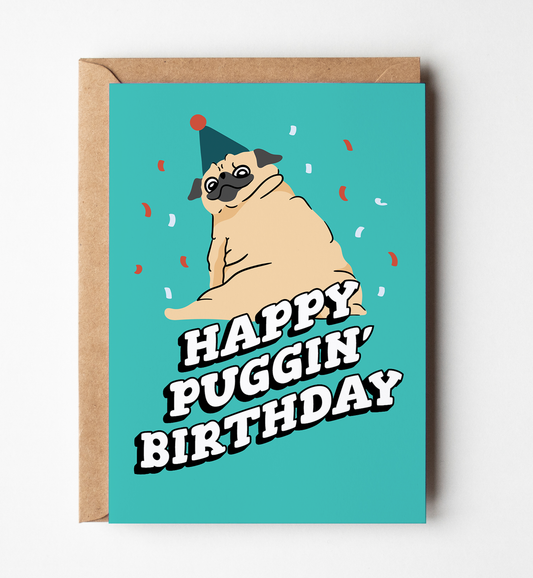 Cute Pug Birthday Card