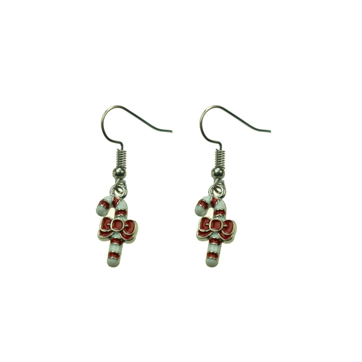 Candy Cane Christmas Earrings