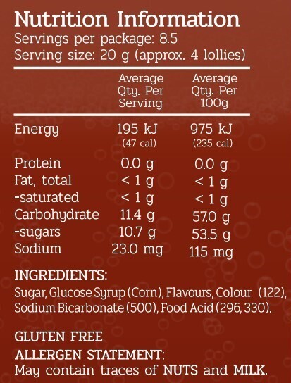 Fizzy Cola Drops 170g