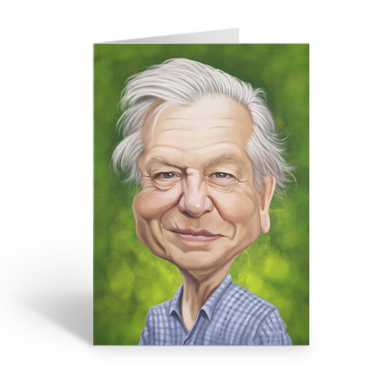 David Attenborough Loud Mouth Talking Card