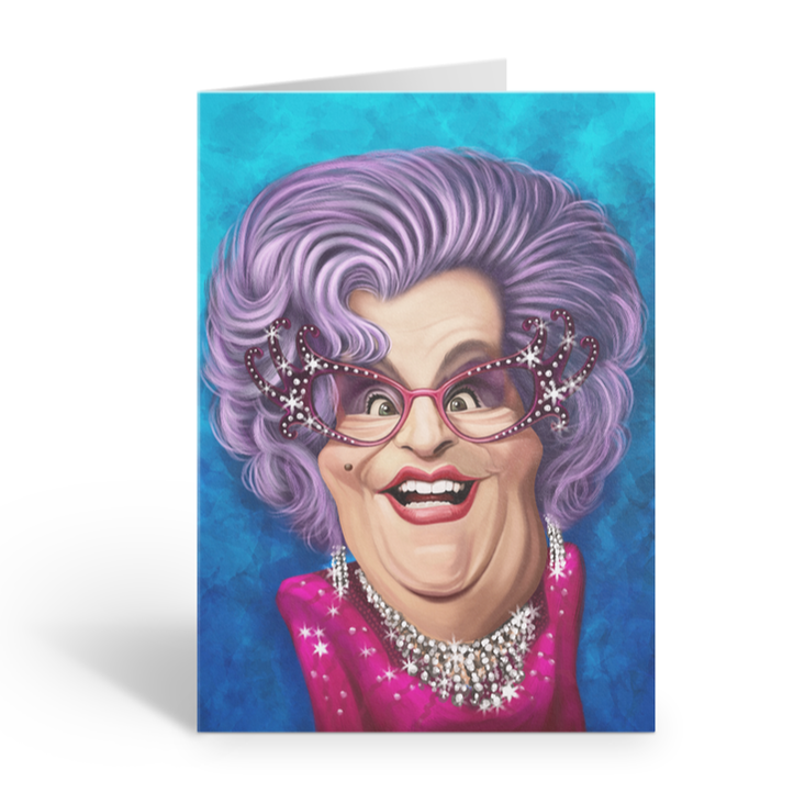 Dame Edna Loud Mouth Talking Card – Simply Magical Celebrations