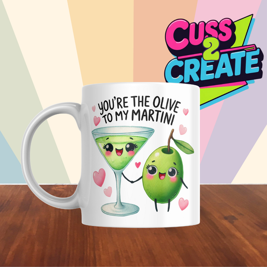 Cheesy Couples Mug - OLIVE TO MY MARTINI