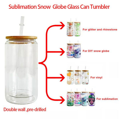 Snow Globe 16oz Glass Libbey