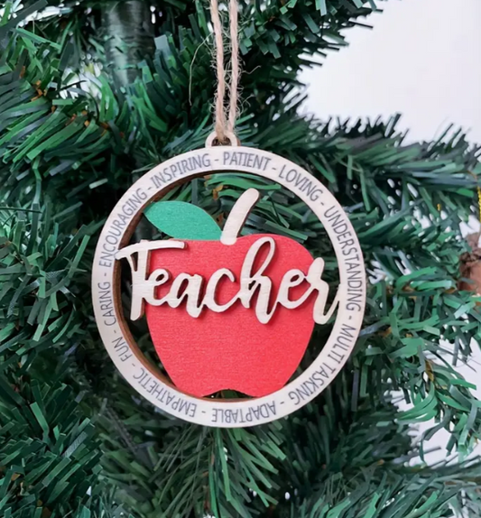 Teacher Wooden Tree Hanger