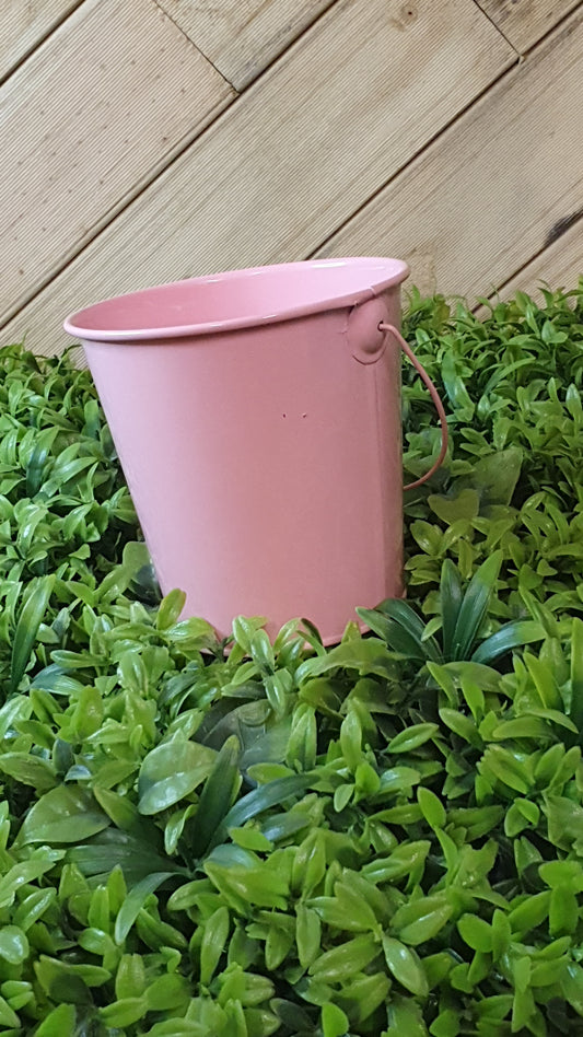 Metal Bucket Baby Pink