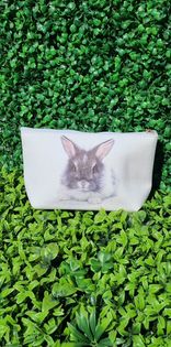 Grey Haired Bunny Toiletry Bag