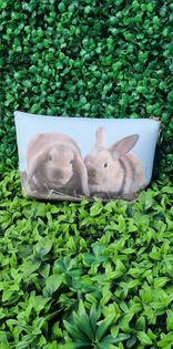 Double Fluffy Bunny Toiletry Bag