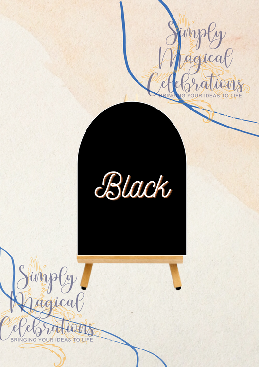 Black Acrylic Arch A4 BLANK