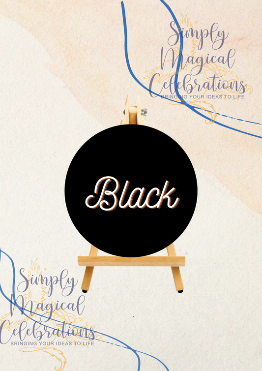BLACK Round Acrylic Circles 20cm BLANK