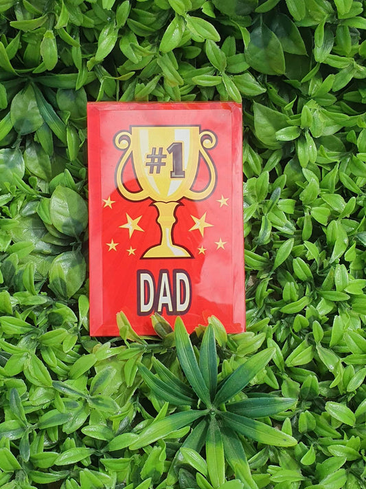 Glass plaque with stand NUMBER 1 DAD